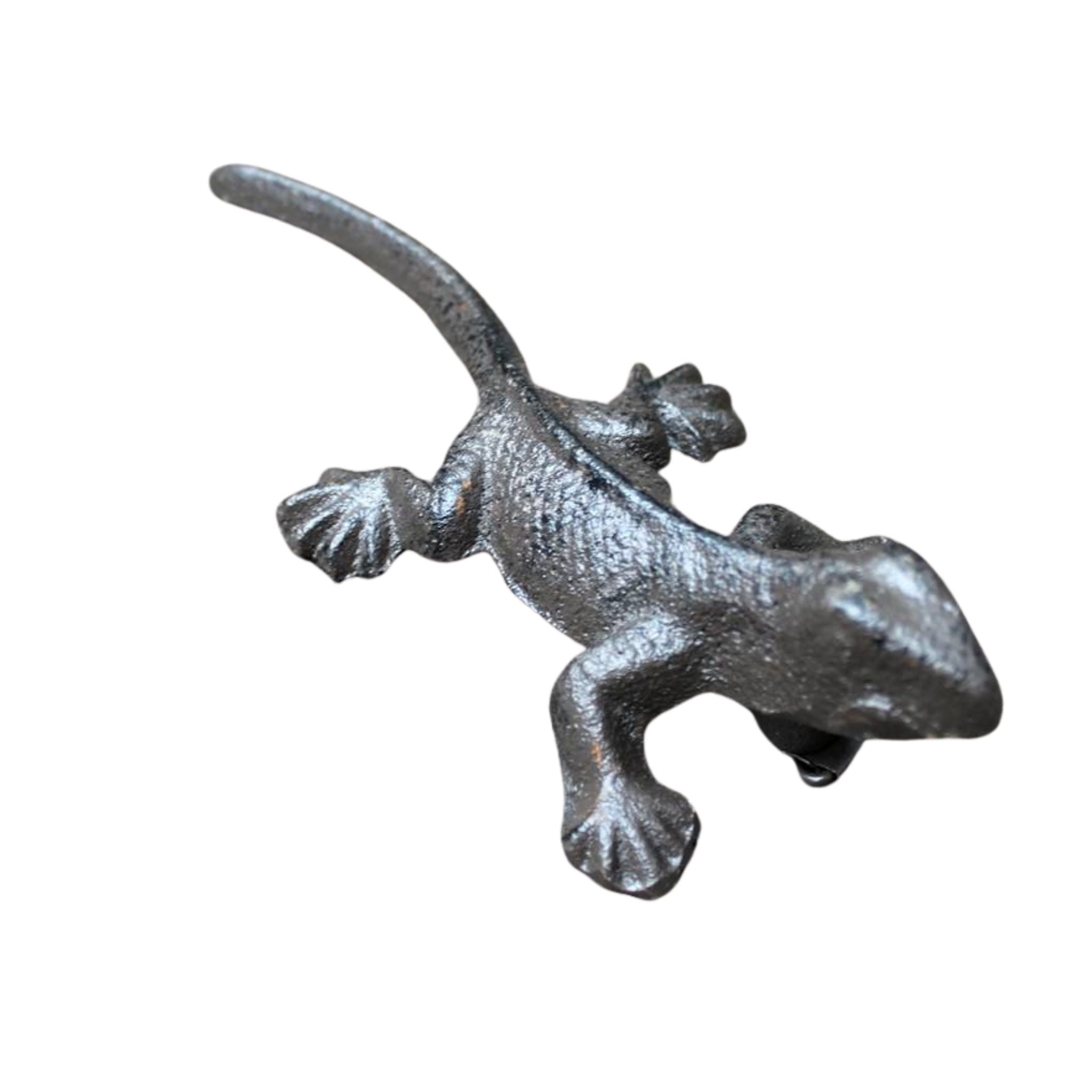 Dekofigur Eidechse Gusseisen L19cm