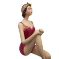 Kantenhocker Dekofigur Badefrau Retro Pin-up 31 cm