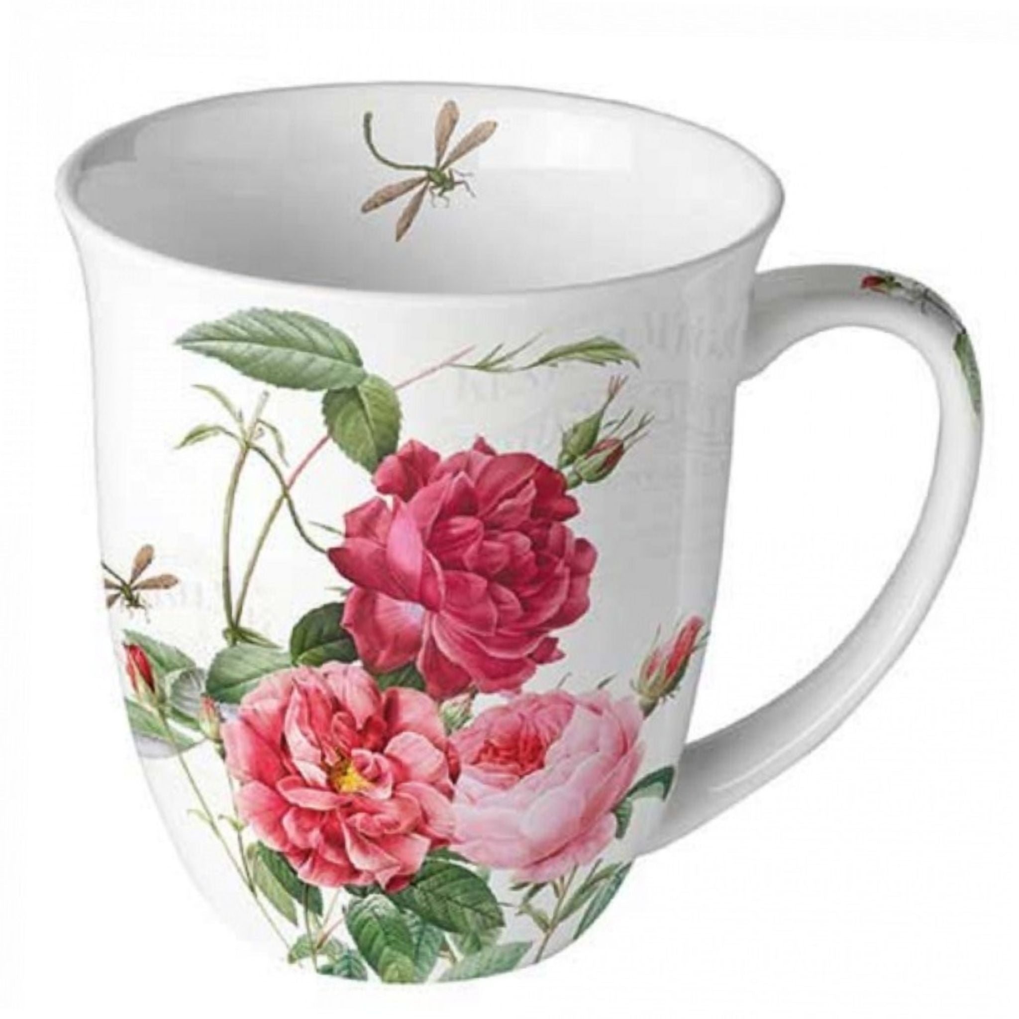 Porzellan Tasse Rosenpracht mit Libelle 0,4L