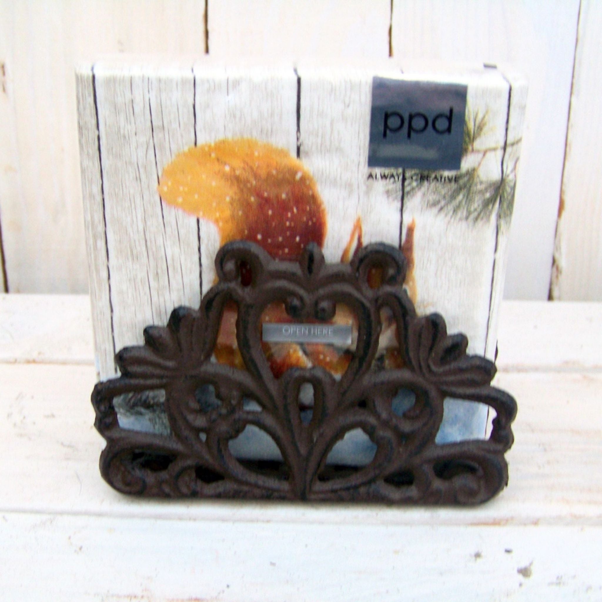 Serviettenhalter Ornament antikbraun Nostalgie