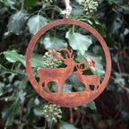 Christbaumschmuck Hirsche Edelrost