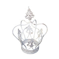 Shabby Pflanzkrone weiß Metall H27cm