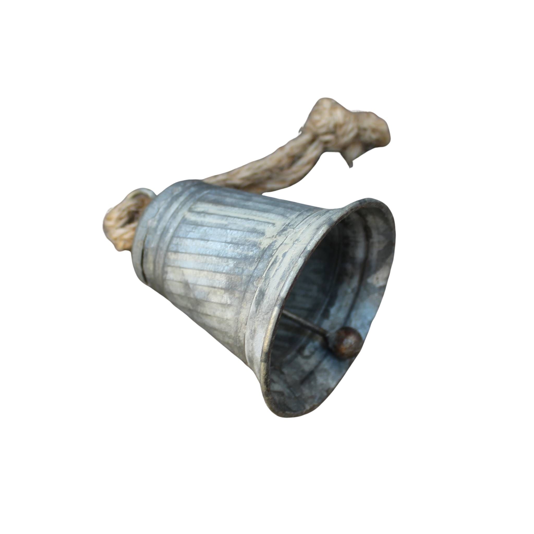 Dekorative Glocke im Vintage-Stil mit Jute-Aufhängung