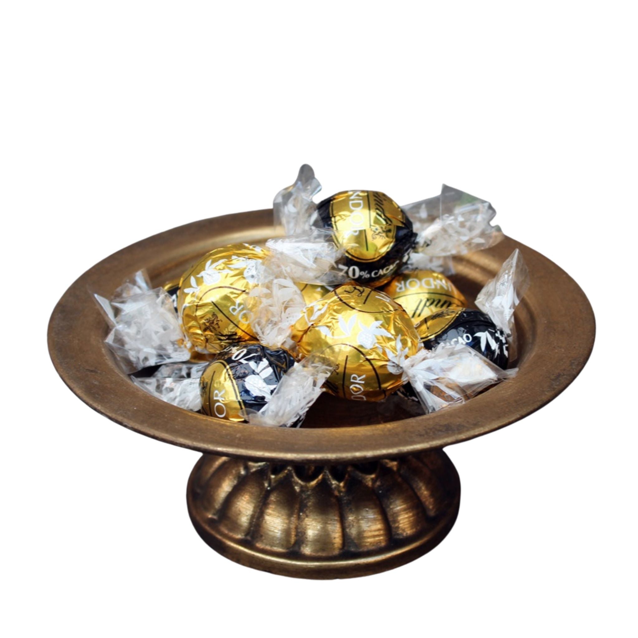 Nostalgie Anbiet Schale gold Dekoschale Tischdeko