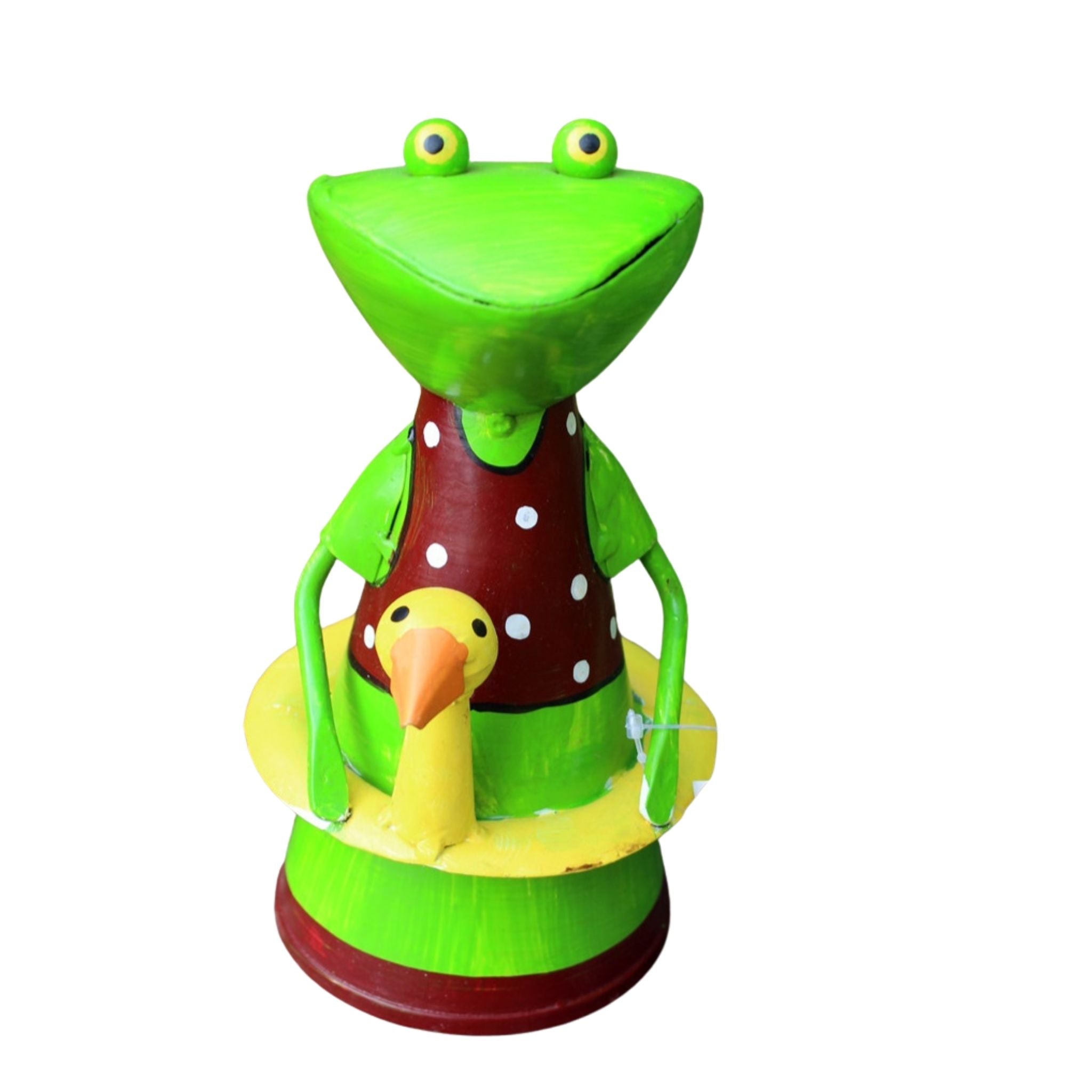 Zaunhocker Frosch mit Schwimmring Landhausstil H19 cm