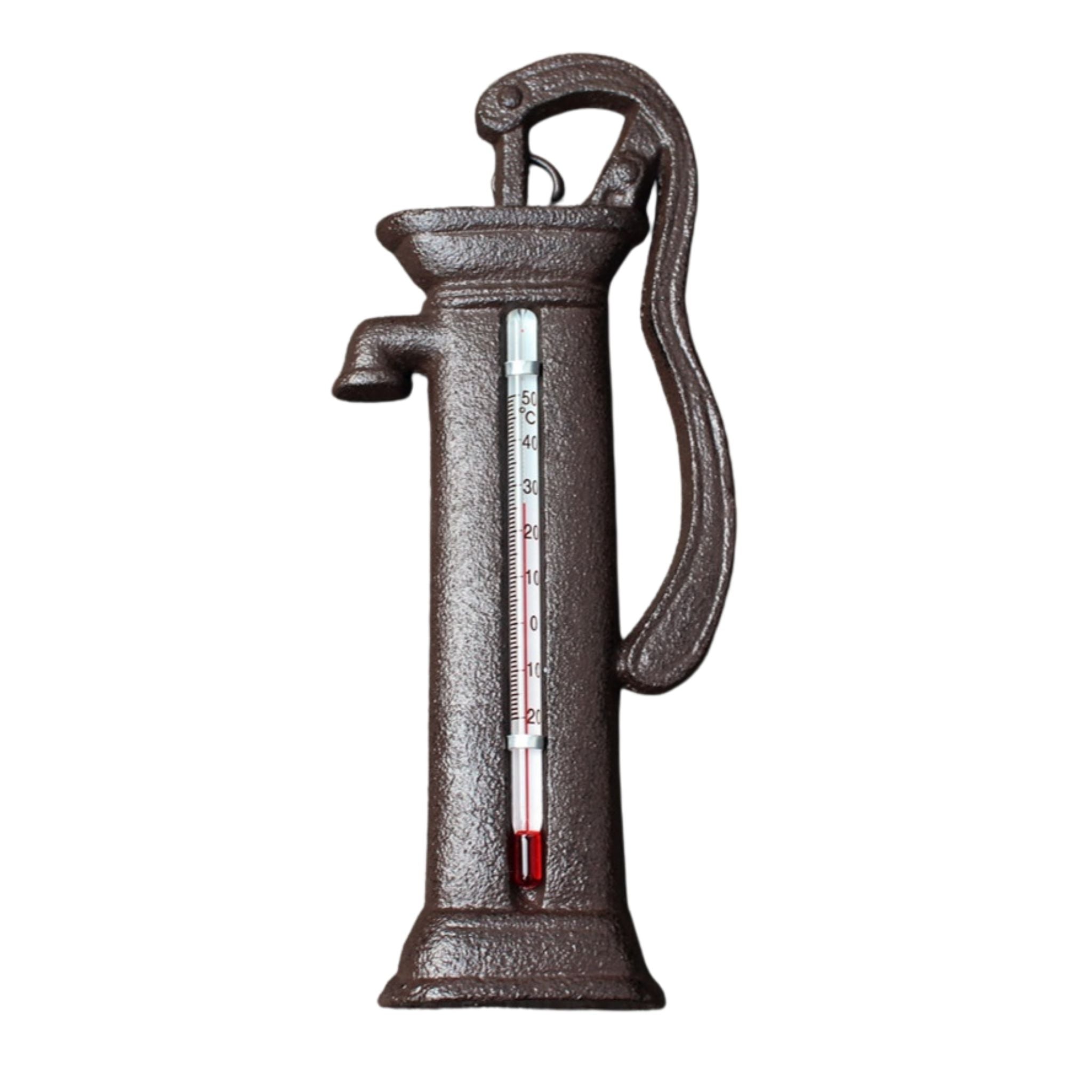 Gusseisen Thermometer Schwengelpumpe Antik-Stil 18cm