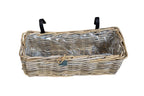 Balkonkasten Rattan grau Landhaus L46cm