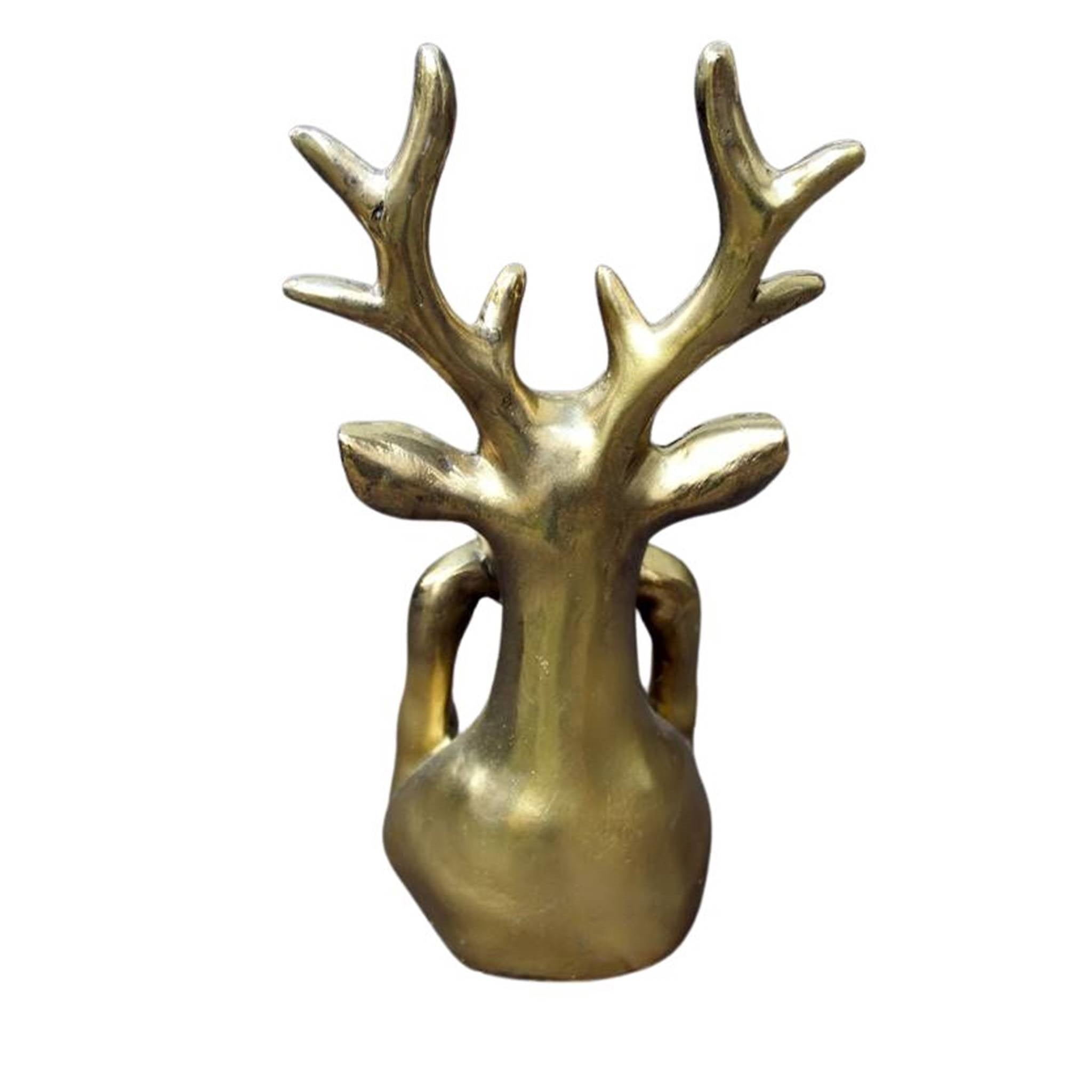 Dekofigur Hirsch gold Antikstil H20cm