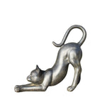 Dekofigur Katzen strecken Tierfigur Katzenfigur