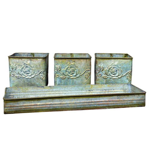 3er Set Nostalgie Blumentöpfe