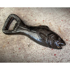 Flaschenöffner Fisch Gusseisen antikbraun maritim Kapselheber