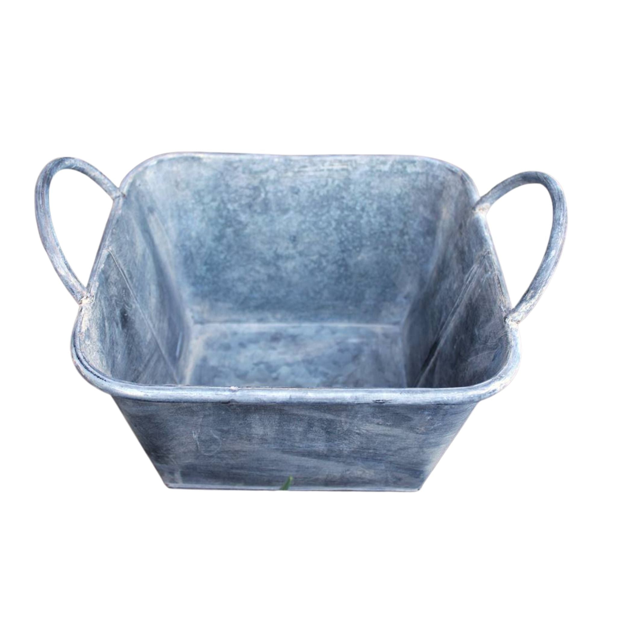 Pflanzschale eckig mit Griffen 23cm