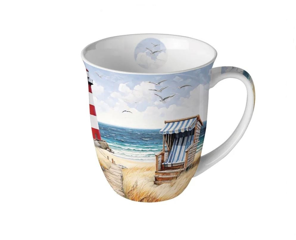 Porzellan Tasse Beach Walk Maritimer Stil 0,4L
