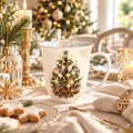 Porzellan Tasse Christbaum & Gold-Ornamente 0,4L