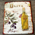 Shabby Blechschild Oliven Dekoschild Wanddeko Olivenöl