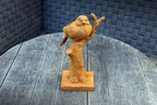 Gartenfigur Vogel auf Ast Edelrost