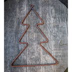 Tannenbaum zum Hängen Edelrost Eisen Landhausstil 35x24cm