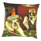 Gobelin Kissen Hunde Billard Vintage 45x45