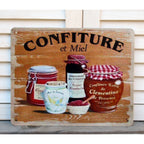 Shabby Blechschild Marmelade & Honig Retro 25x20cm