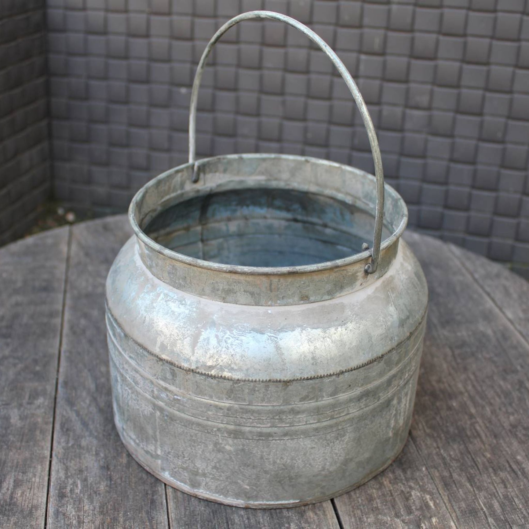 Pflanztopf Zink mit Henkel