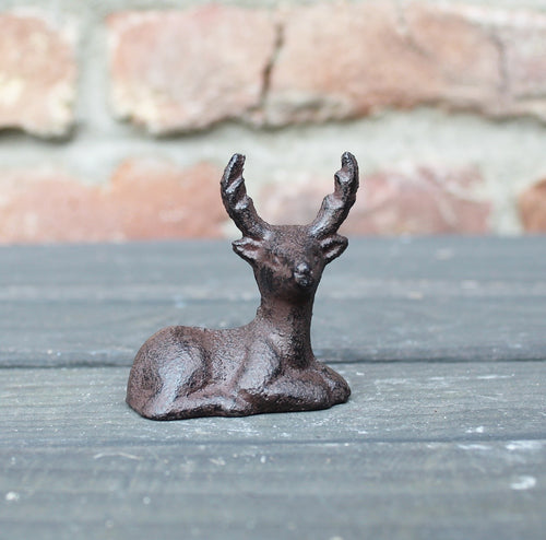 Dekofigur Mini Hirsch Gusseisen