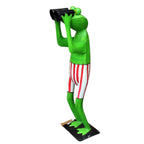 Gartenfigur Frosch Spanner Badehose rot