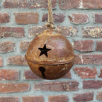 Deko Schellenglocke Rost mit Sternen 16 cm