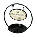 Emaille Stammtisch-Aufsteller mit Aschenbecher Fußball