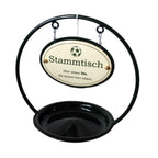Emaille Stammtisch-Aufsteller mit Aschenbecher Fußball