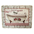 Shabby Blechschild Rosen Bad Vintage 33x25cm