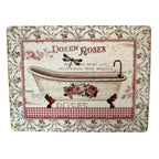 Shabby Blechschild Rosen Bad Vintage 33x25cm