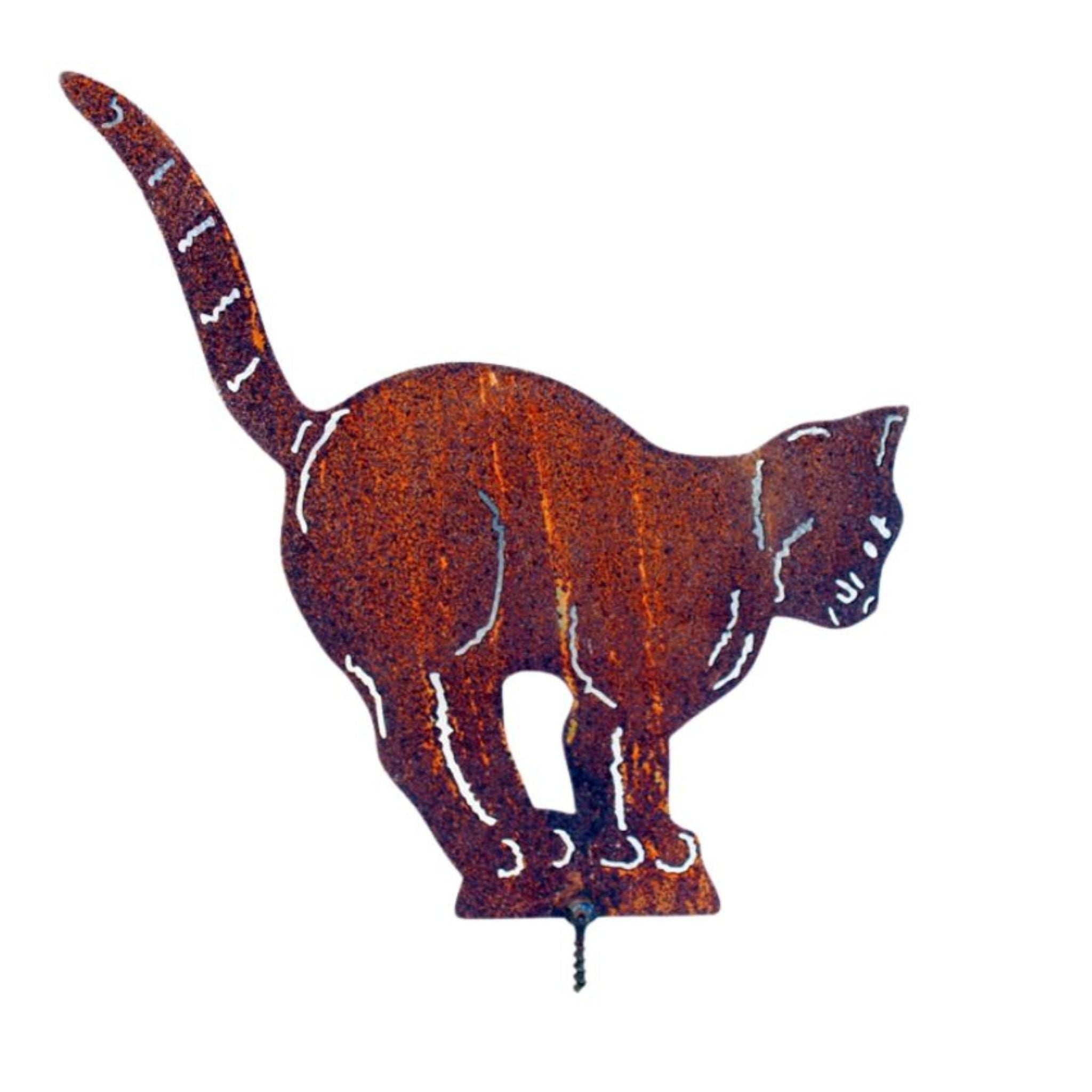 Gartenstecker Katzenbuckel Edelrost
