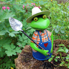 Zaunhocker Gärtner Frosch Schaufel