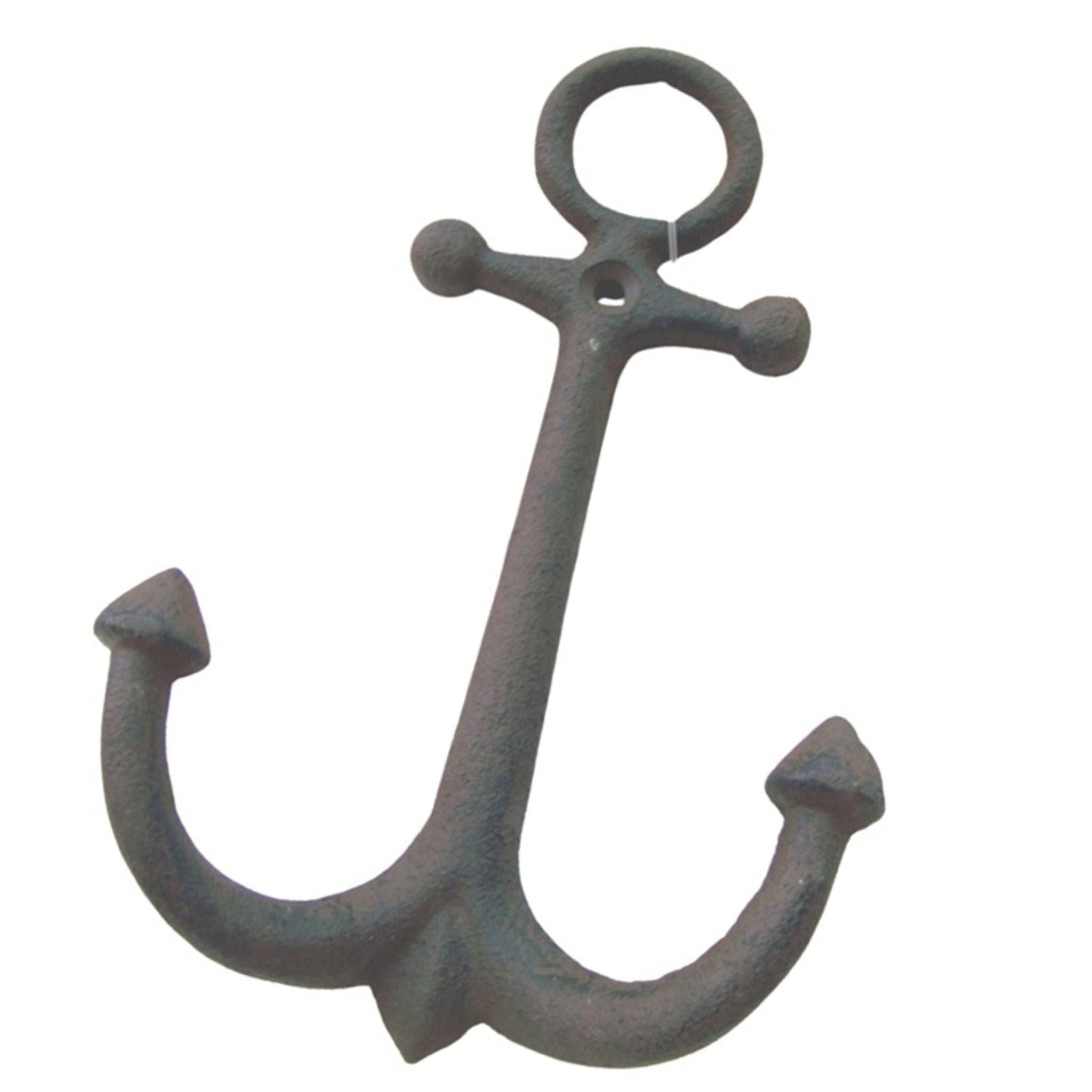 Wandhaken Anker braun groß