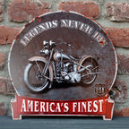 Blechschild Motorrad Retro Stil 30x28 cm