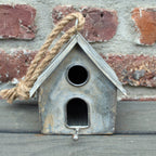 Zink Vogelhaus Rustikal Vintage-Stil H12 cm