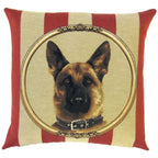 Gobelin Kissen Deutscher Schäferhund Portrait 45x45cm