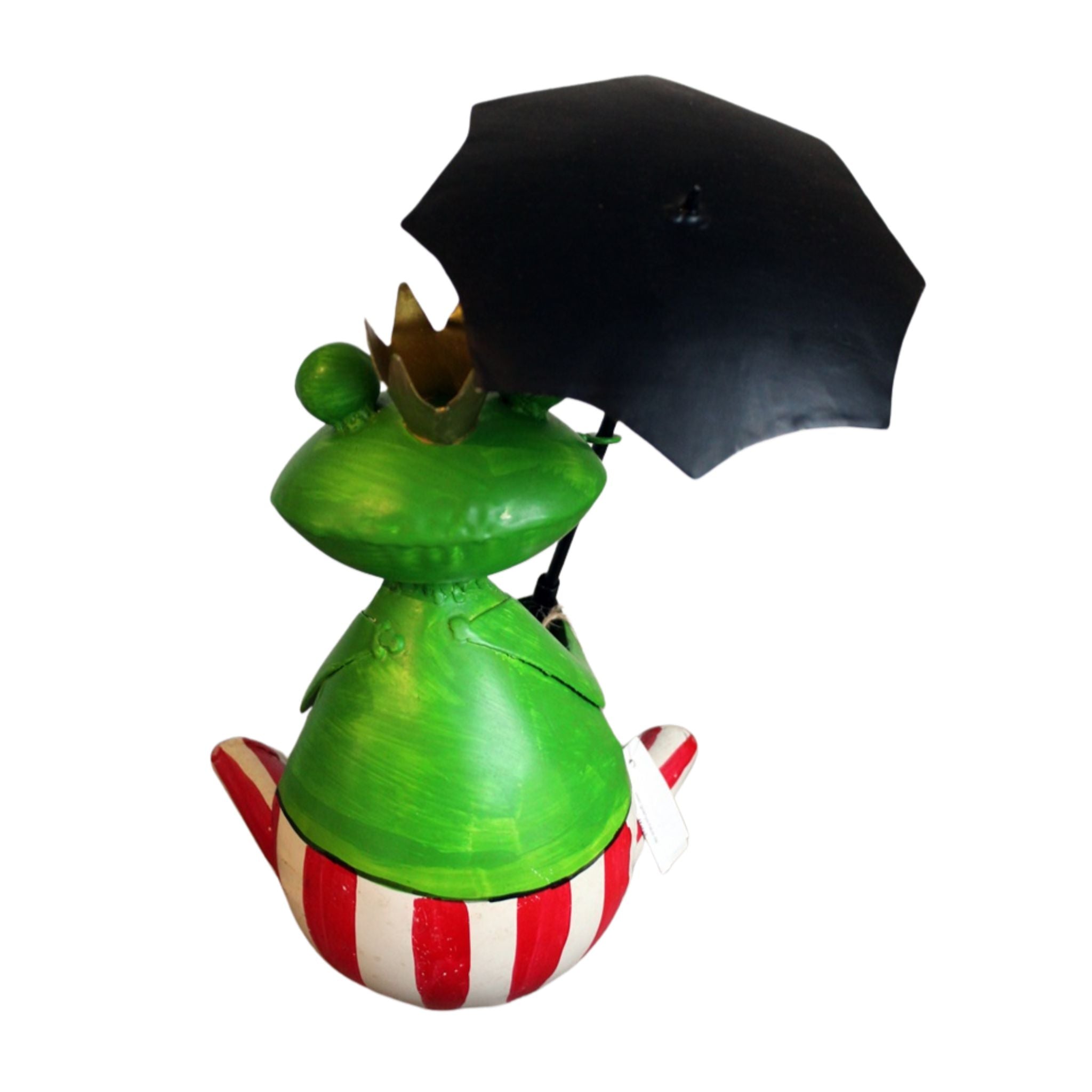 Gartenfigur Froschkönig mit Schirm