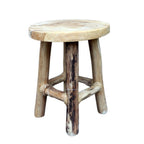 Teak Hocker H22 cm Landhausstil Holz Untersetzer