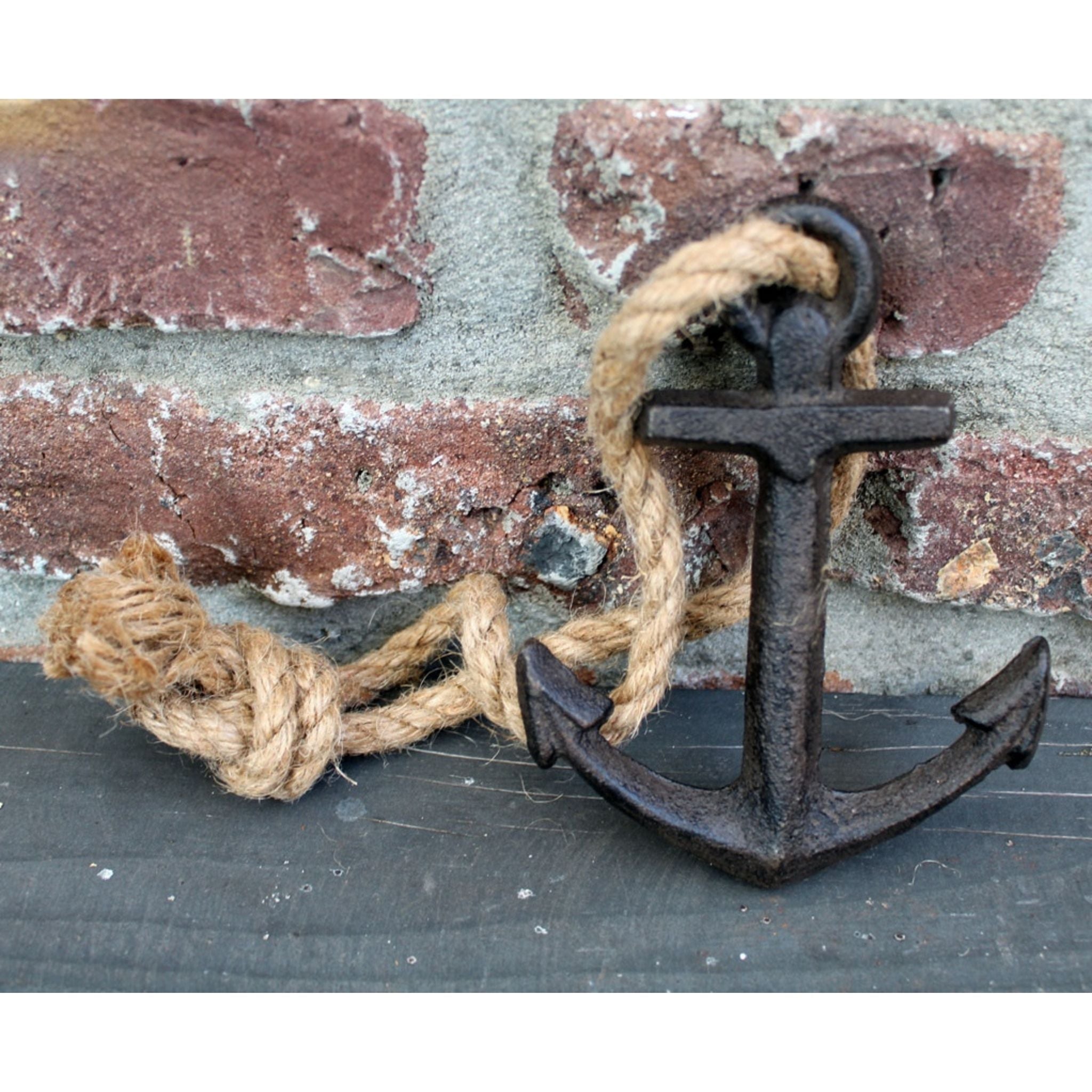 Deko Anker Gusseisen Maritim mit Tau 15cm
