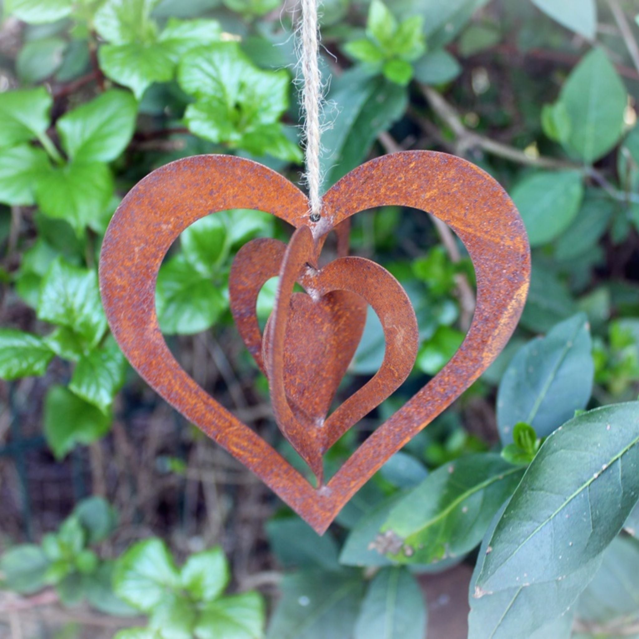 Gartendeko Edelrost Herz 3D