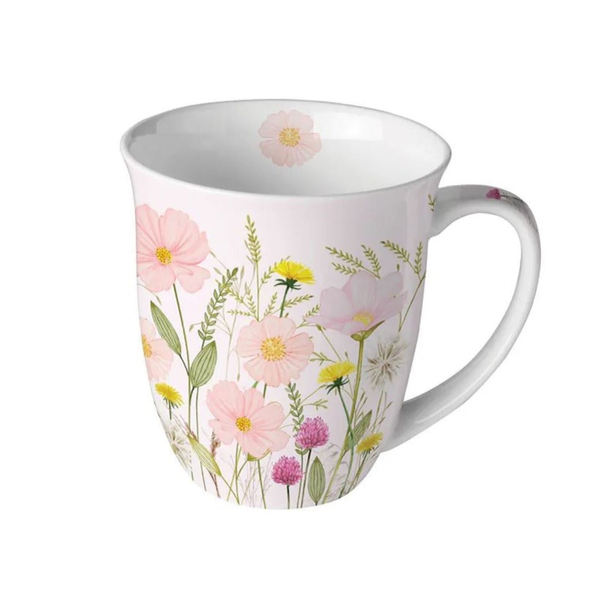 Porzellan Tasse Wiesenblumen Rosa Landhaus 0,4L