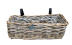 Balkonkasten Rattan grau Landhaus L46cm