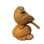 Gartenfigur Vogel auf Stein