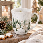Porzellan Tasse Schnee Häuser Landhausstil 0,4L