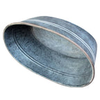 Zink Pflanzschale oval Vintage Landhaus Stil 38cm