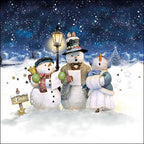 20 Servietten Schneemann Trio