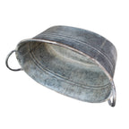 Zink Pflanzkübel oval mit Griffen Vintage 35cm