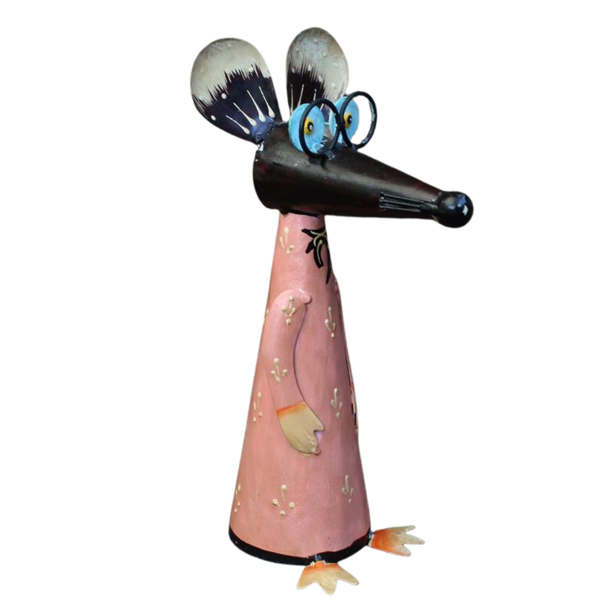 Zaunhocker Oma Maus rosa