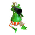 Gartenfigur Froschkönig mit Fernrohr